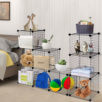 DIY 12-Cube Metal Grid Wire Storage Cubes, 42" x 14" x 56" Clothing & Closet Storage at Gallery Canada