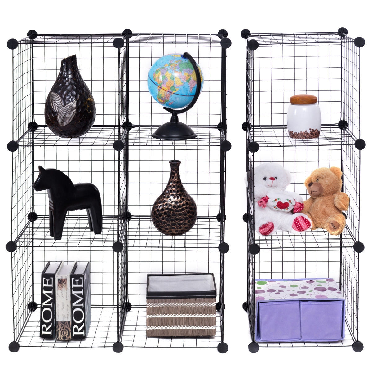 DIY 12-Cube Metal Grid Wire Storage Cubes, 42" x 14" x 56" Clothing & Closet Storage at Gallery Canada