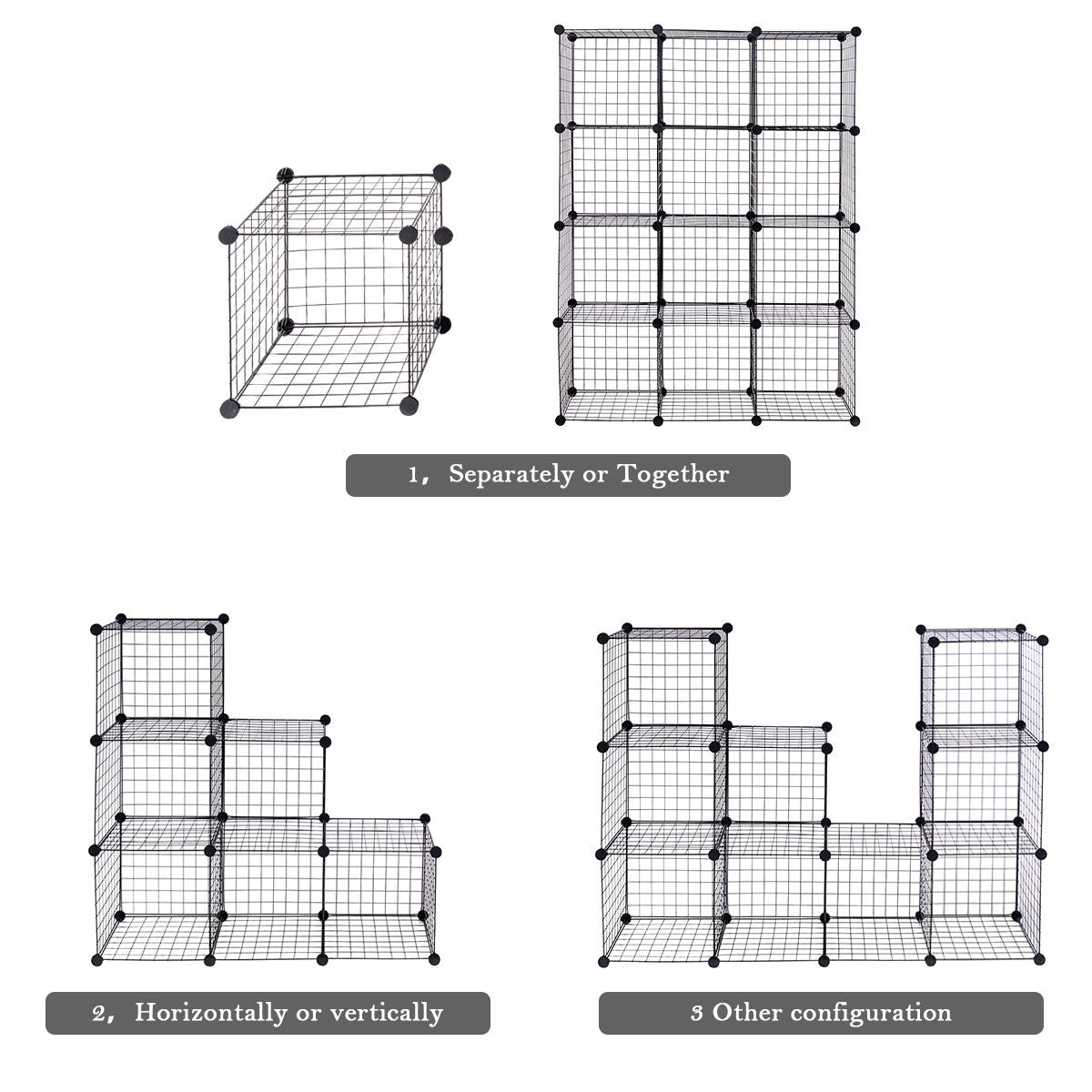 DIY 12-Cube Metal Grid Wire Storage Cubes, 42