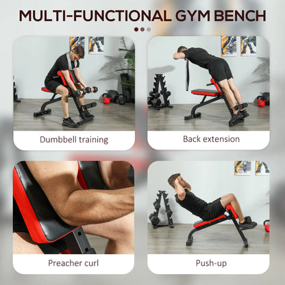 Foldable Roman Chair Hyperextension Bench, 660LBS, Black
