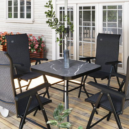 LED Patio Umbrella, Solar USB Charging, 4 Lighting Modes, Charcoal Grey Sun Umbrellas at Gallery Canada