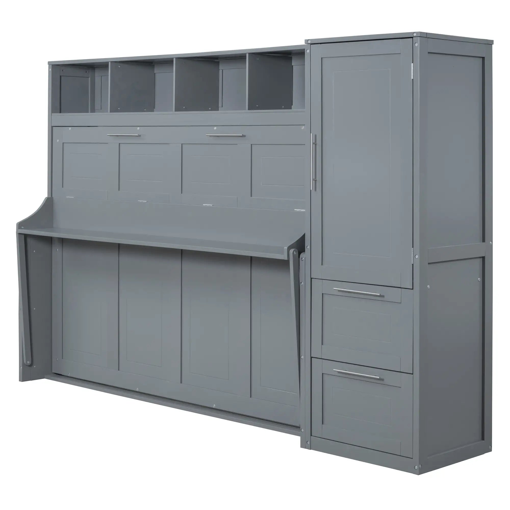 Murphy Bed with Closet, Drawers, 112