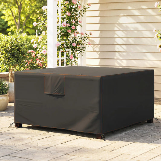 Waterproof Heavy Duty Patio Furniture Cover, 55.1" x 55.1" x 28.1", Black Patio Furniture Covers Black at Gallery Canada