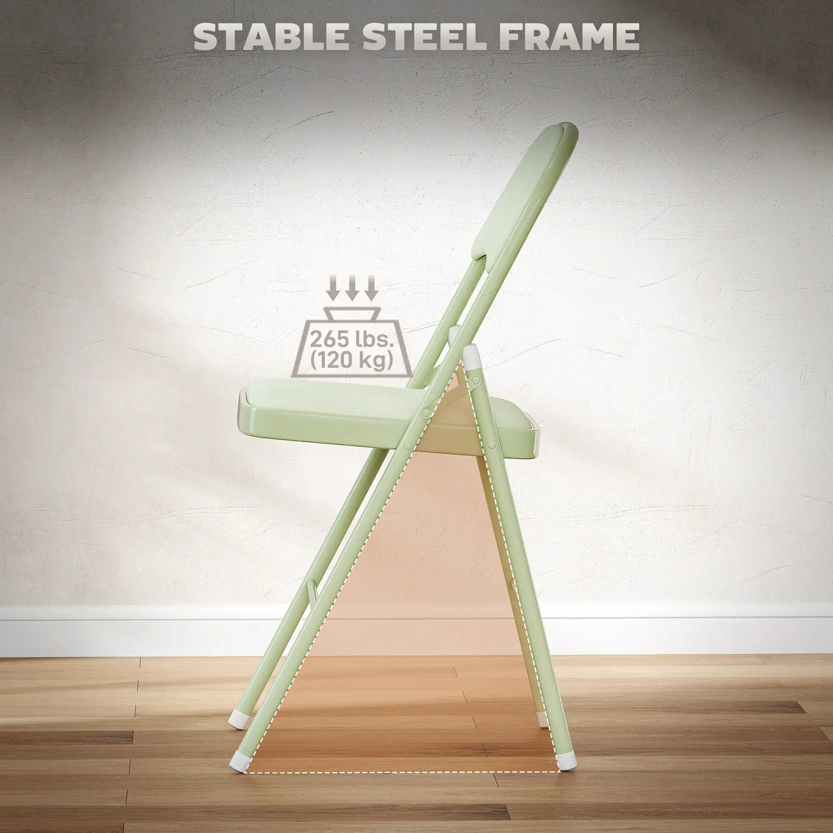 4 Pack Folding Chairs, Padded Velvet Seats, Steel Frame, Green Patio Chairs at Gallery Canada