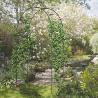 7.9FT Metal Garden Arch Trellis, Outdoor Arbor for Climbing Plants Trellises at Gallery Canada