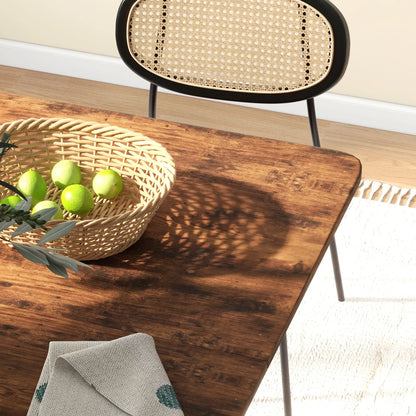 Folding Dining Table, Extendable Kitchen Table, Rustic Brown, 6 Wheels, Brown Dining Tables at Gallery Canada