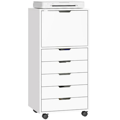 Mobile File Cabinet, 5 Drawers, White Office Cabinets & Cupboards at Gallery Canada