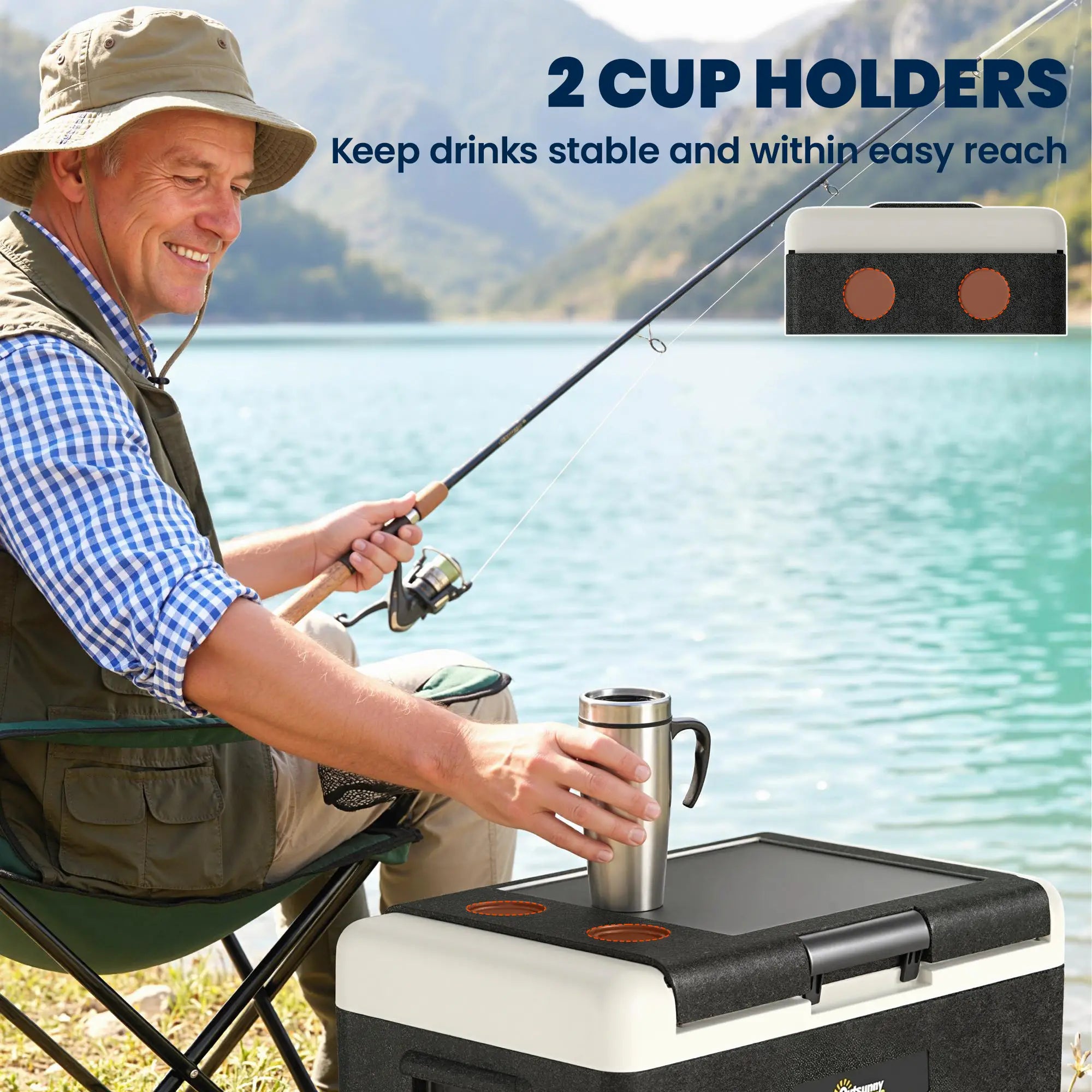 12 Volt Car Refrigerator, 32QT, -68-68 ℉, Portable Electric Cooler Car Coolers at Gallery Canada