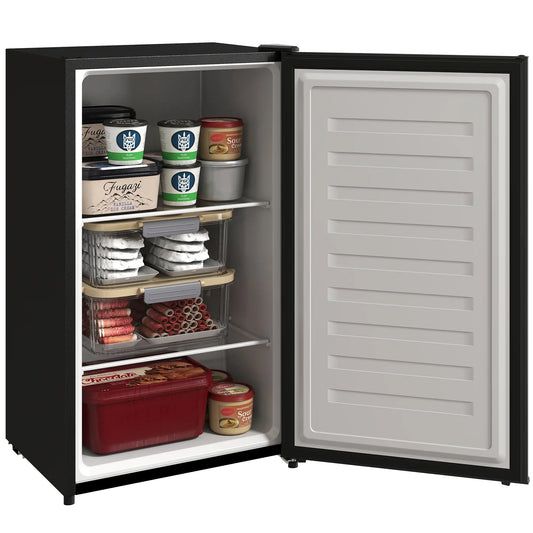 2.1 Cu. Ft. Mini Freezer, Compact Upright, Reversible Door, Removable Shelf, Adjustable Temperature, Silver Small Kitchen Appliances Silver, Black at Gallery Canada
