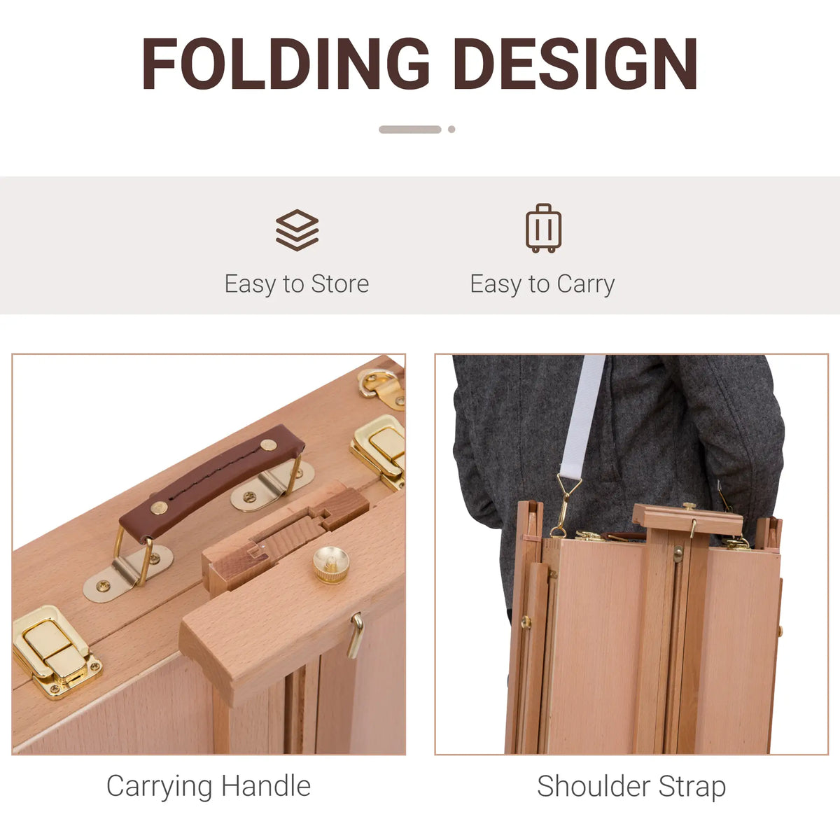Folding Wood French Artists Easel, Portable Painters Tripod, Sketch Craft Dress Form & Mannequins at Gallery Canada