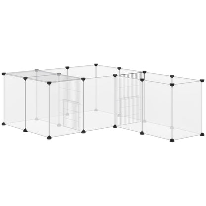 20 Panels DIY Small Animal Cage, With Door, Top Cover, White Houses & Habitats Black, White at Gallery Canada