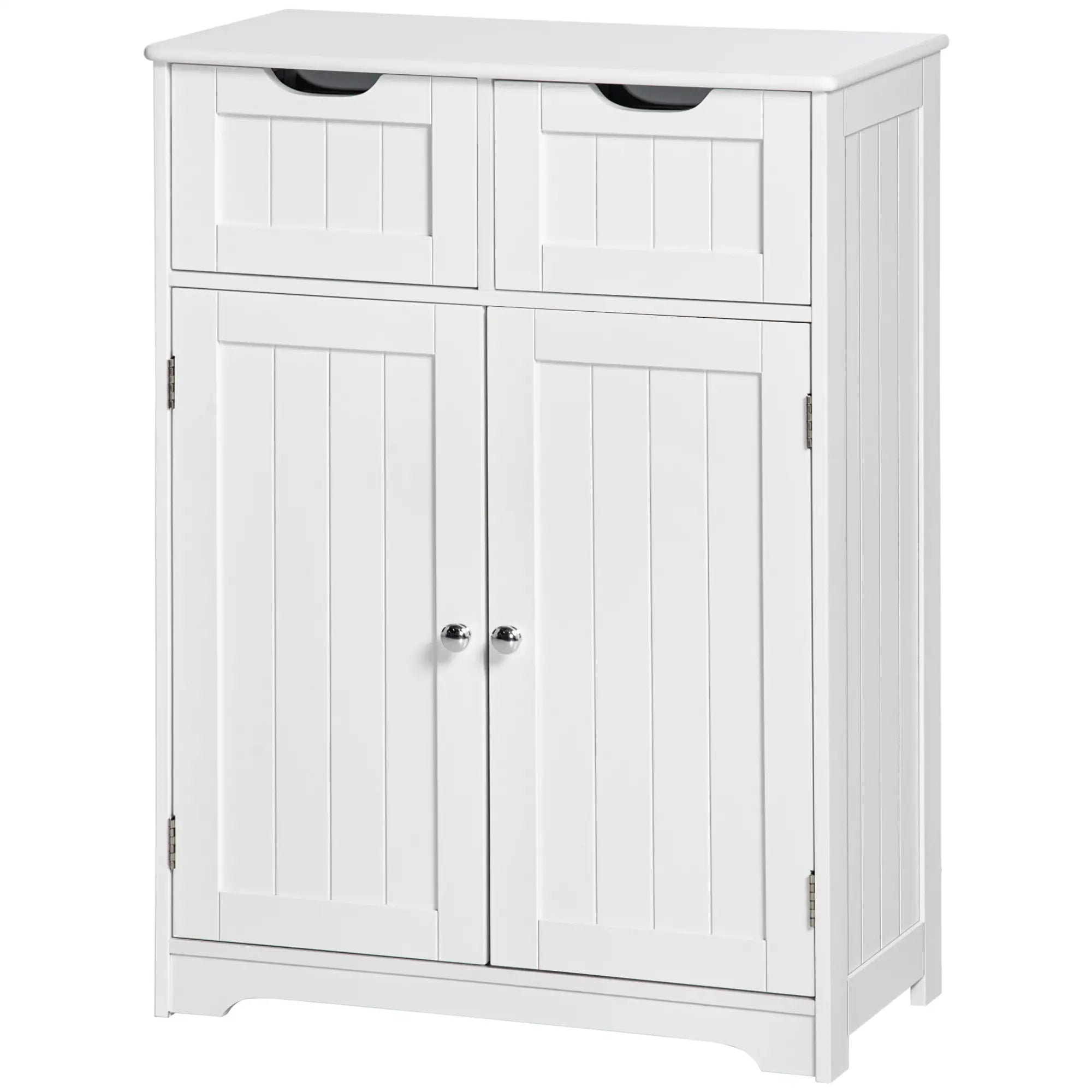 Bathroom Storage Cabinet, 2 Drawers, Adjustable Shelf, White Bathroom Cabinets at Gallery Canada