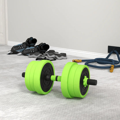 88lbs Adjustable Weight Dumbbell Set, Barbell, Kettlebell, Push Up Stand, Green Dumbbells & Barbells at Gallery Canada