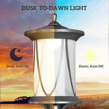 50" Solar Post Light, LED Outdoor Lamp, Waterproof IP44, Cool White Solar Post Lamps at Gallery Canada