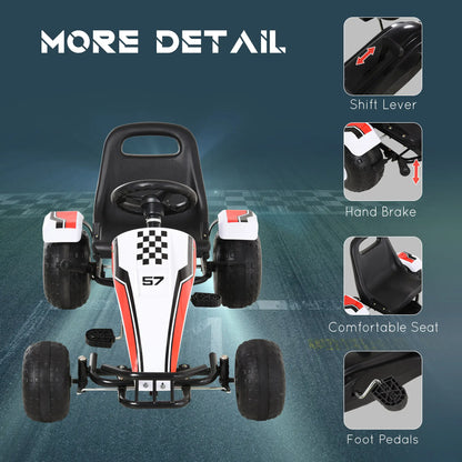 Kids Pedal Go Kart, Adjustable Seat, Plastic Wheels, 3-6 Years Pedal Go Karts for Kids at Gallery Canada