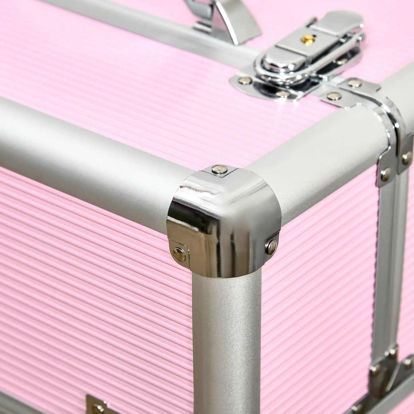 Rolling Makeup Train Case, Large Storage Cosmetic Trolley, Lockable Travel Cart Trunk Makeup Cases at Gallery Canada