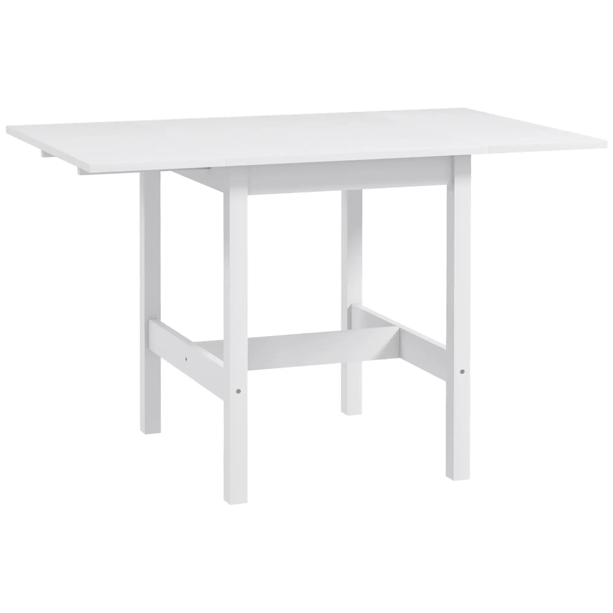 Solid Wood Kitchen Table, Farmhouse Drop Leaf, White Bar Tables & Dining Tables White at Gallery Canada