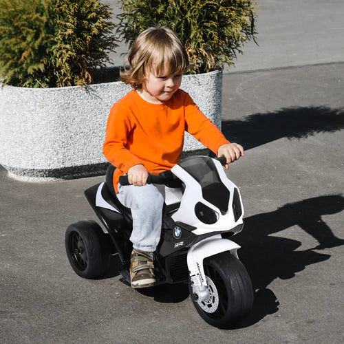 6V Kids Motorcycle, 3 Wheels, Headlight, Music, Black