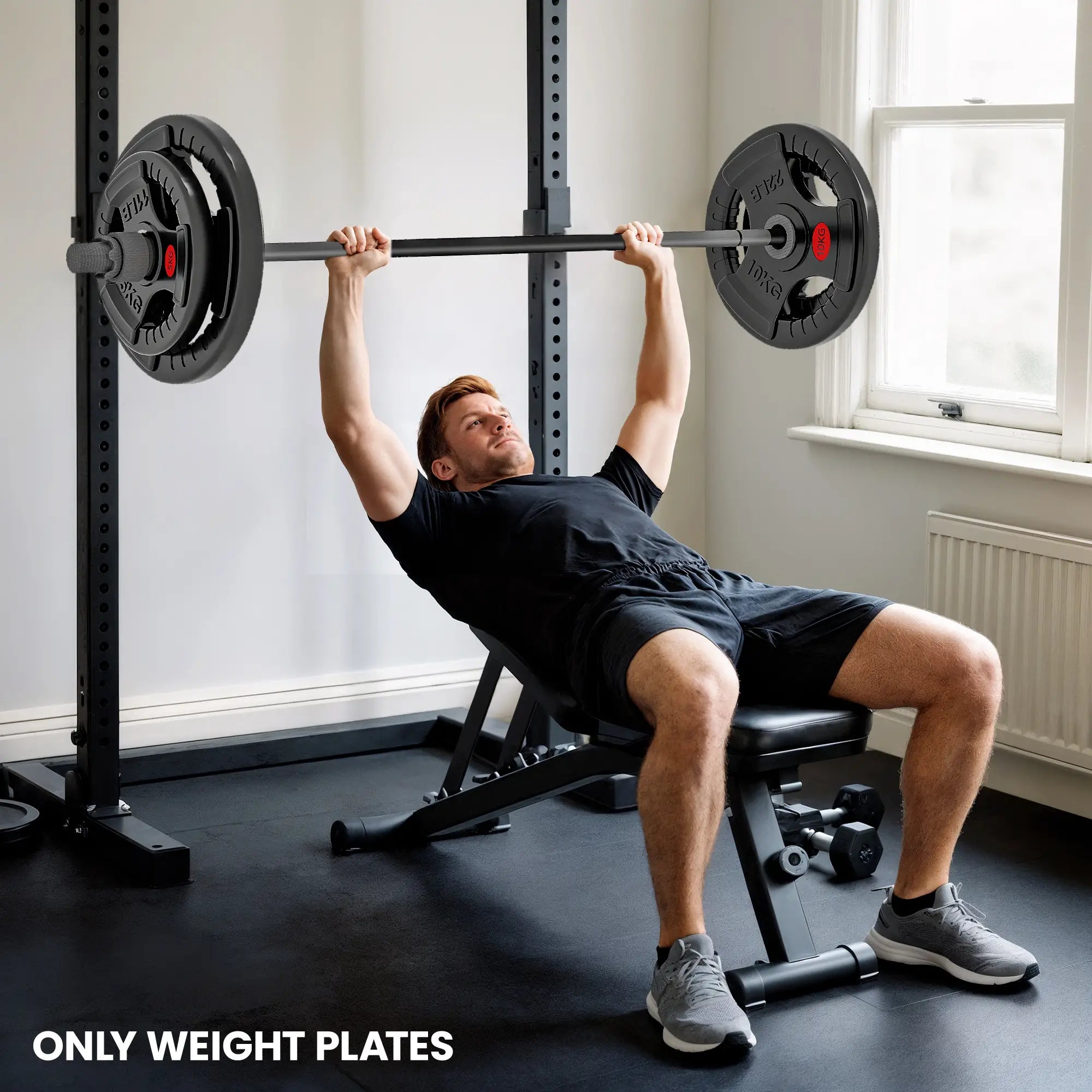Weight Plates Set, 2-Inch Barbell Weights, 2 x 11lbs, 2 x 22lbs Dumbbells & Barbells at Gallery Canada