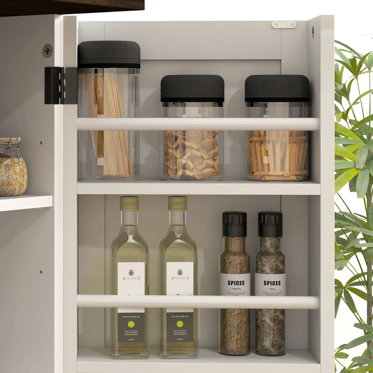 64" Tall Kitchen Pantry Cabinet, Adjustable Shelves, White Kitchen Pantry Cabinets at Gallery Canada
