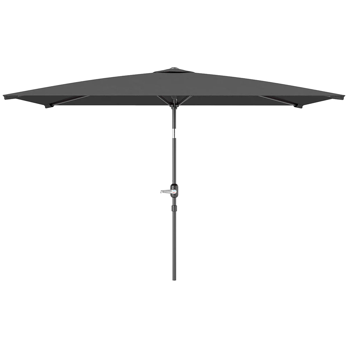 6.6x9.6ft Rectangle Aluminum Patio Umbrella, Outdoor Sunshade Canopy, Dark Grey Sun Umbrellas Dark Grey at Gallery Canada