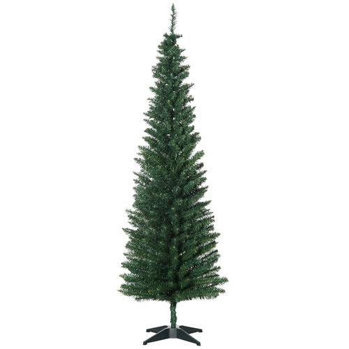 6’ PVC Slim Artificial Pencil Christmas Tree, Holiday Decor