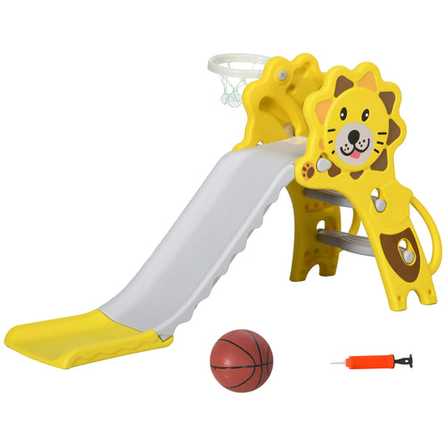 3 in 1 Toddler Slide, Basketball Hoop, Climber, 18-36 Months, Yellow