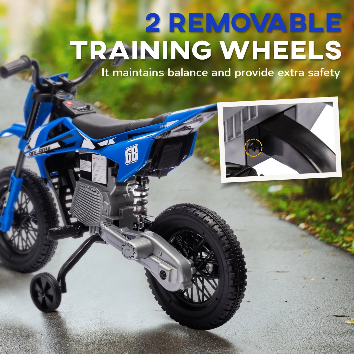 12V Kids Dirt Bike, Electric Motorcycle, Blue Electric Motorcycles at Gallery Canada