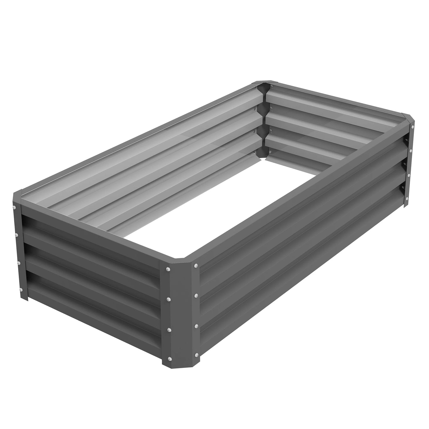 Galvanized Raised Garden Bed, Outdoor Planter Box, 4' x 2' x 1', Light Grey Galvanized Planter Boxes at Gallery Canada