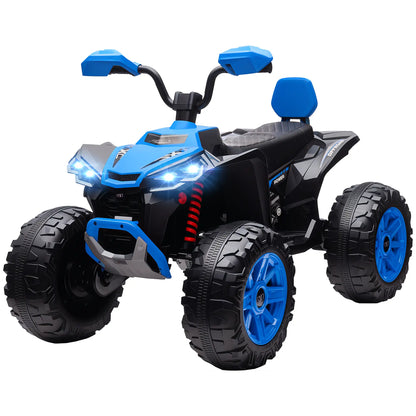 2-Seater All-Terrain 4 Wheeler, 24V Kids ATV Ride-On, Electric Quad Car, Blue Electric Toy Cars Blue at Gallery Canada
