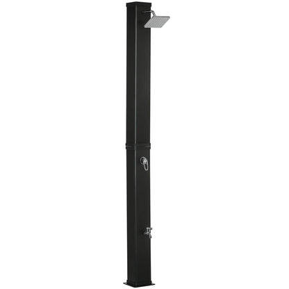 10.6 Gallon Solar Heated Shower, Temperature Adjustment, Foot Shower