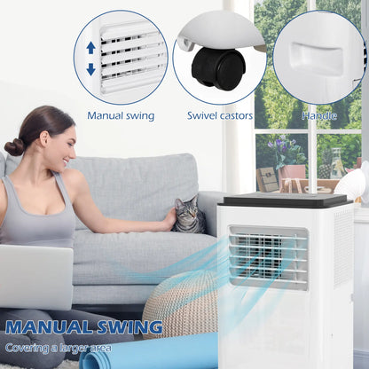 8,000 BTU Mobile Air Conditioner, 345 Sq. Ft., Dehumidifier Fan, White Air Conditioner at Gallery Canada