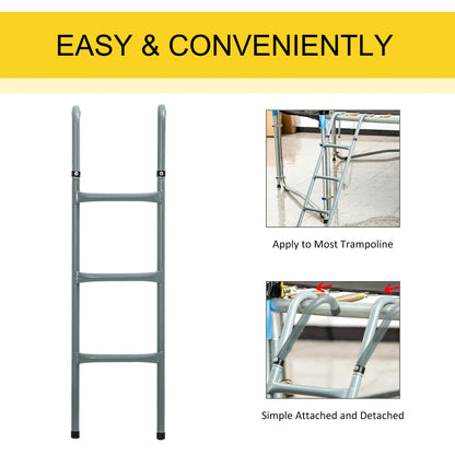 Steel Trampoline Ladder, 3-Step, Fits 12ft & 14ft, 330 lbs Trampolines at Gallery Canada