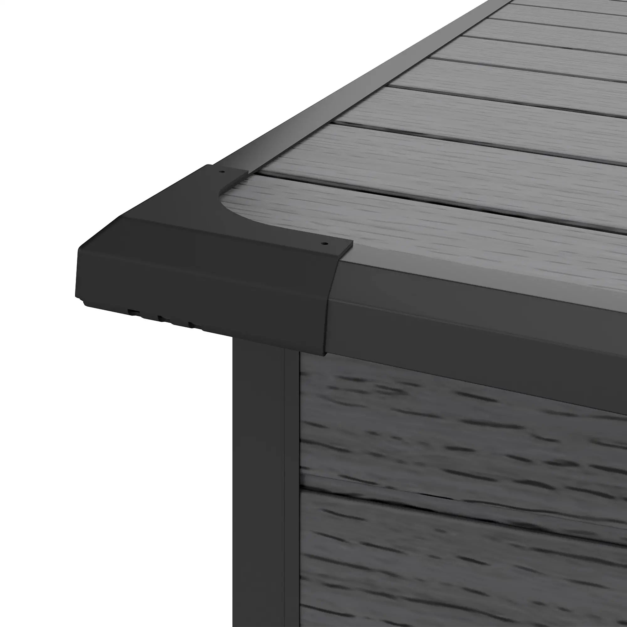 6' x 6' Outdoor Storage Shed, Plastic Garden Shed, Dark Grey, Dark Grey Sheds at Gallery Canada