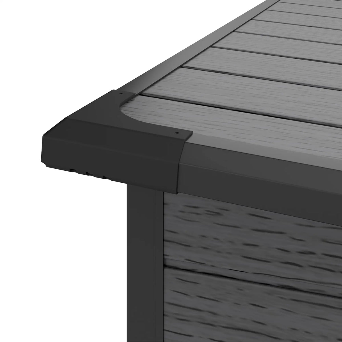 6' x 6' Outdoor Storage Shed, Plastic Garden Shed, Dark Grey, Dark Grey Sheds at Gallery Canada