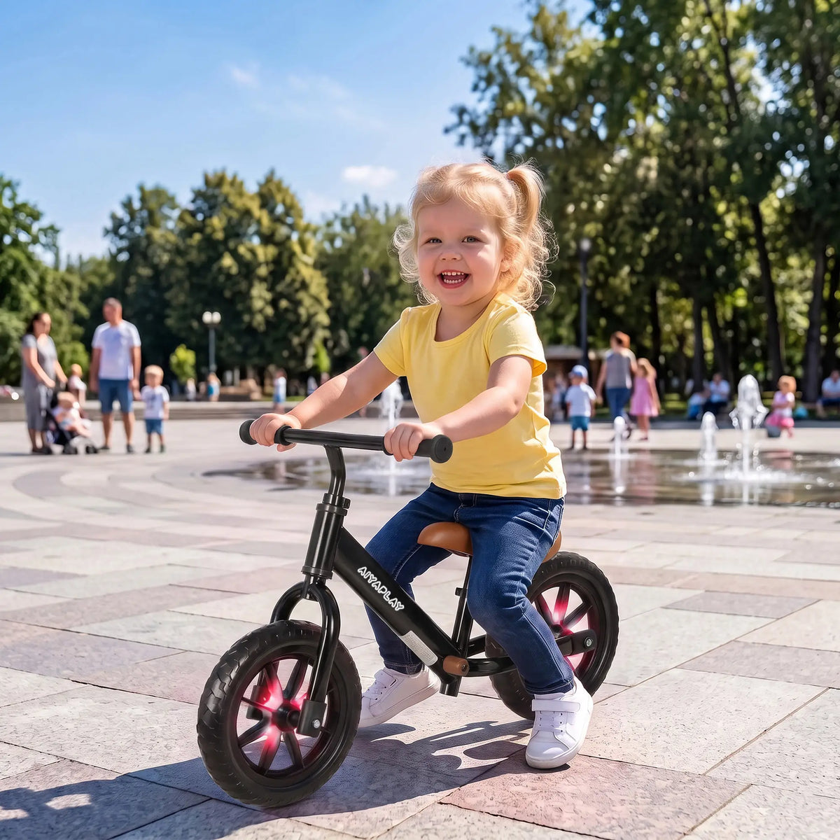 Balance Bike, Adjustable Seat and Handlebar, 2-5 Years Old, Black Riding & Rocking Toys at Gallery Canada