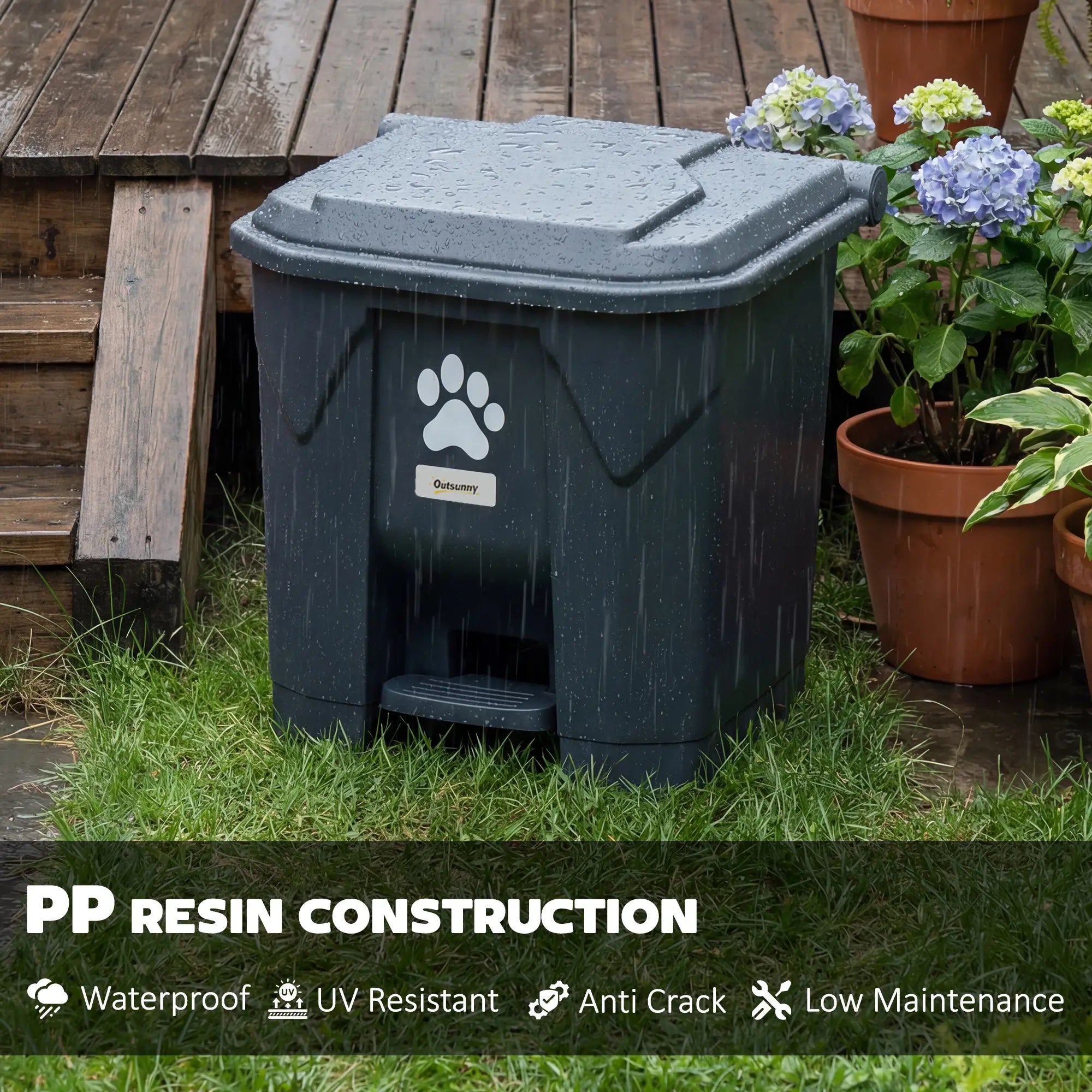 Dog Poop Outdoor Garbage Bin, 8 Gal, Black Garden Accessories at Gallery Canada