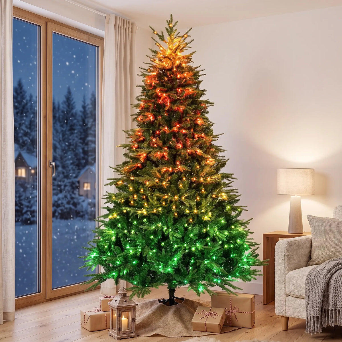 7.5ft Frasier Grande Fir Christmas Tree, LED Lights, Remote, Timer Artificial Christmas Trees at Gallery Canada