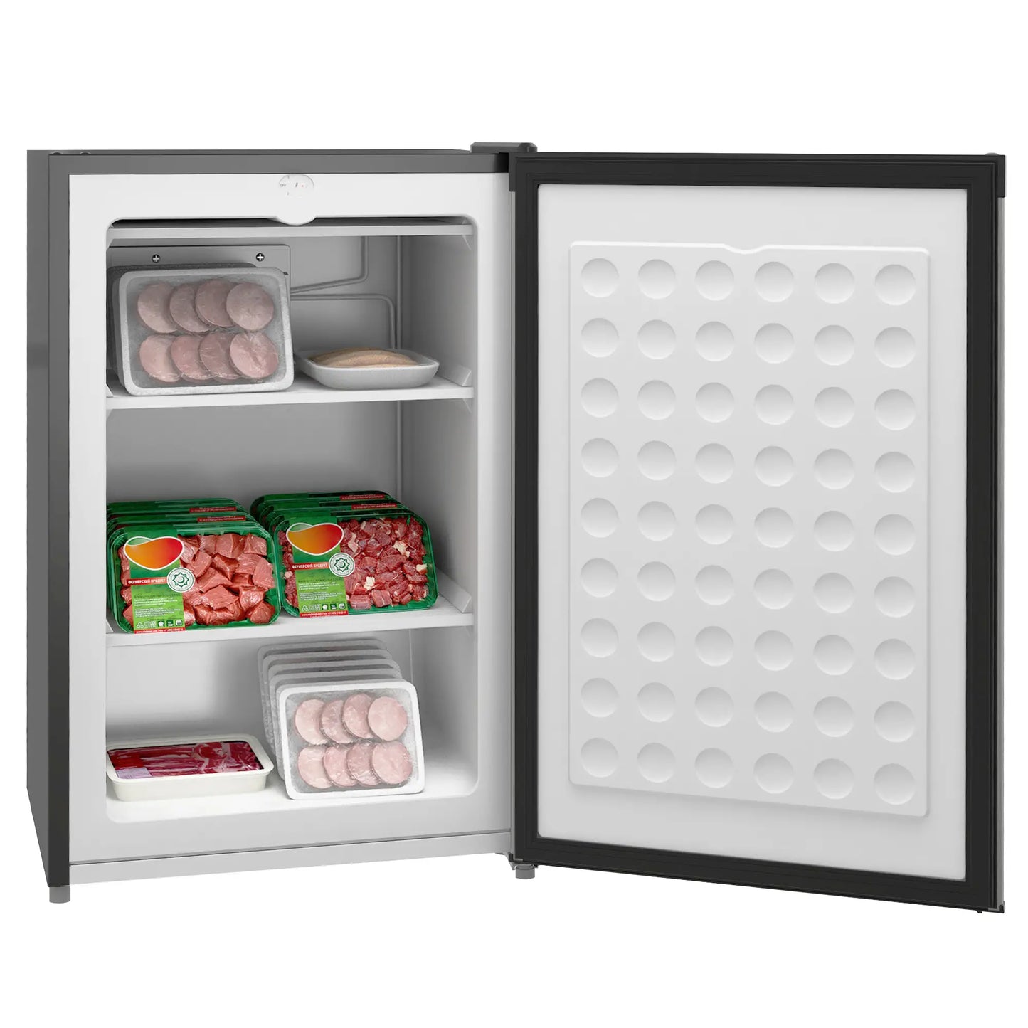 Upright Freezer, 3 Cu.Ft Mini Freezer with Reversible Single Door, Adjustable Thermostat for Home, Dorm, Silver Small Kitchen Appliances at Gallery Canada