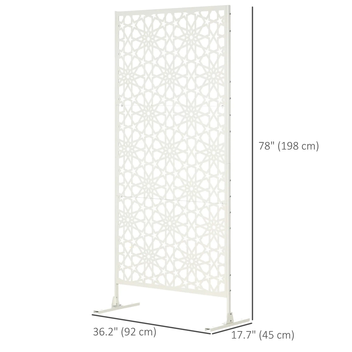 Metal Outdoor Privacy Screen, 36.2" x 17.7" x 78", White Side Awnings at Gallery Canada