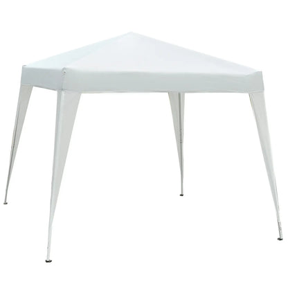 10' Folding Pop-Up Garden Gazebo, Transport Bag, White Pop Up Canopies White at Gallery Canada