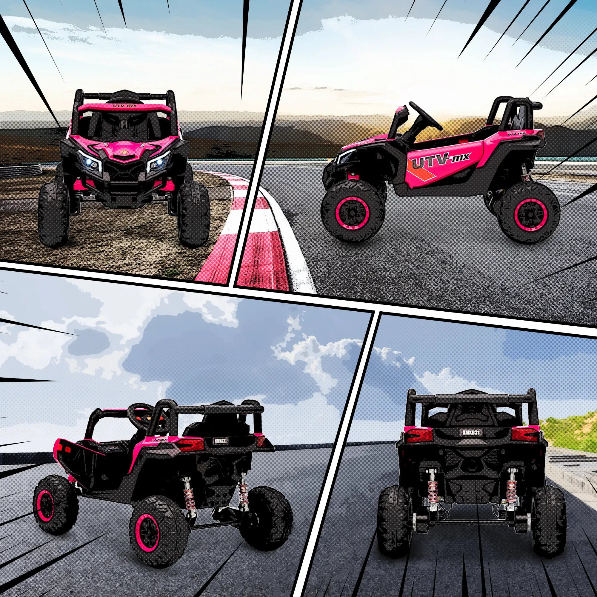 12V Kids Ride On Car, Remote Control, Battery Powered, Pink Electric Toy Cars at Gallery Canada