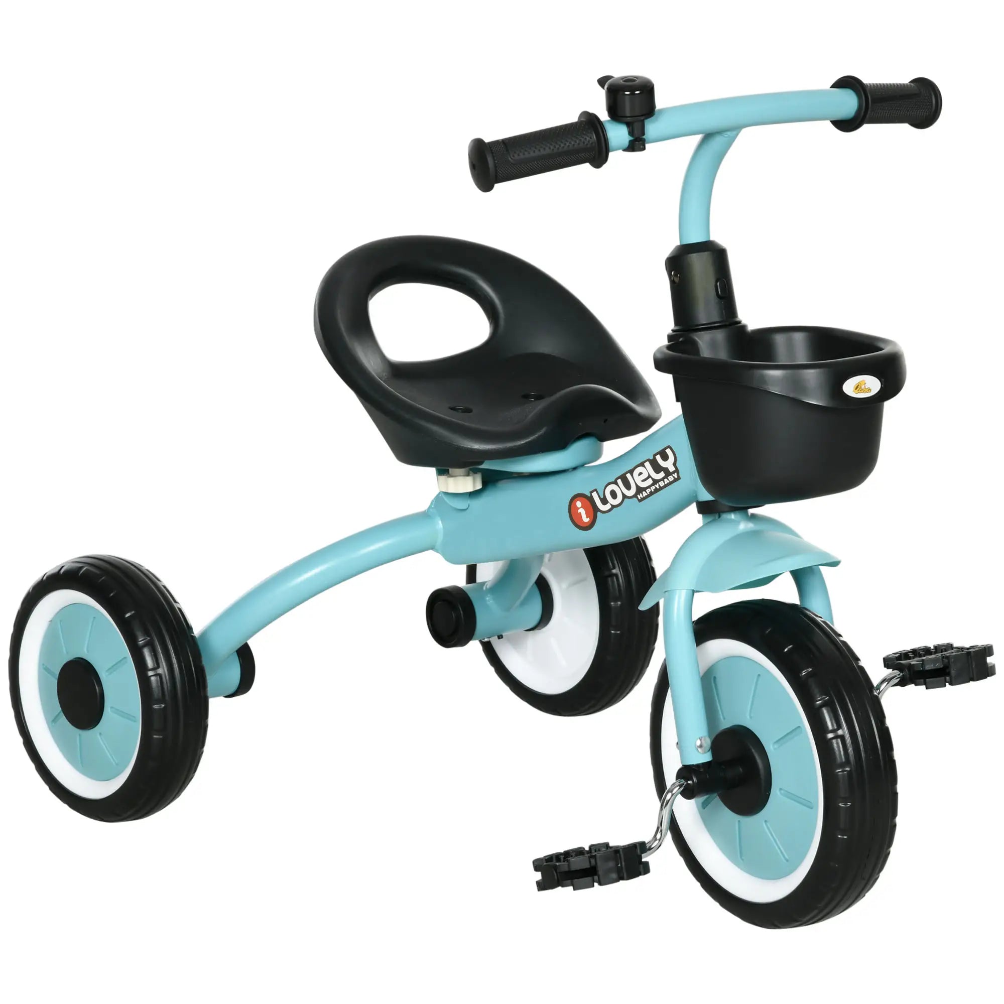 Toddler Tricycle for 2-5 Year Olds, Adjustable Seat, Basket, Bell, Blue Tricycles for Kids at Gallery Canada