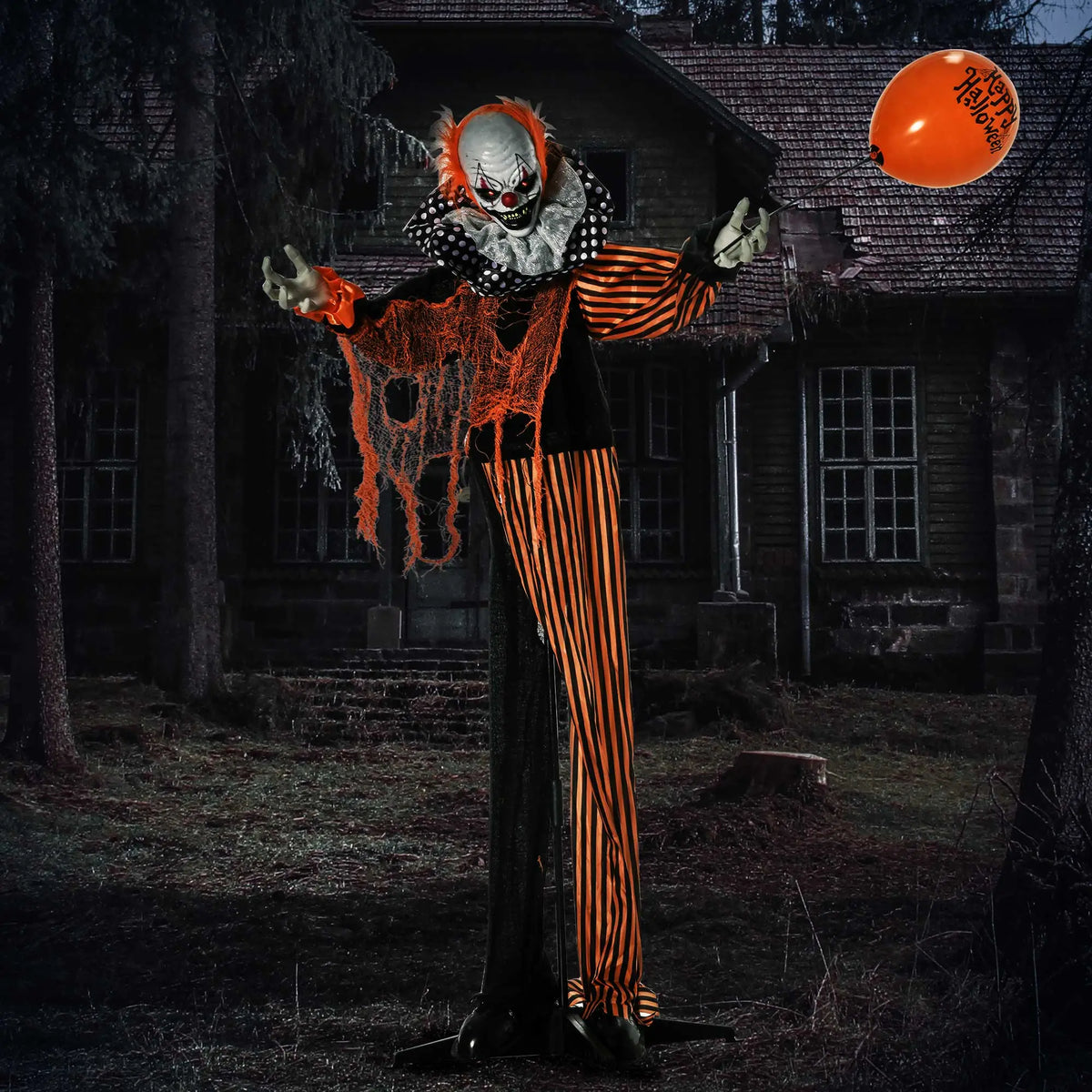 5ft Outdoor Halloween Decoration, Talking Circus Clown, Sound Motion Activated Halloween Decorations at Gallery Canada