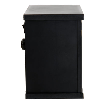 14" 1000W Mini Standing Electric Fireplace Heater, Black Electric Fireplaces at Gallery Canada