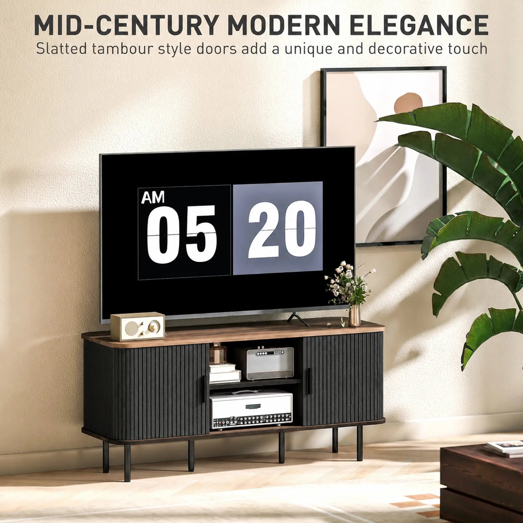 TV Stand for 55 Inches, Storage Shelves, Cabinets, Black TV Stands at Gallery Canada