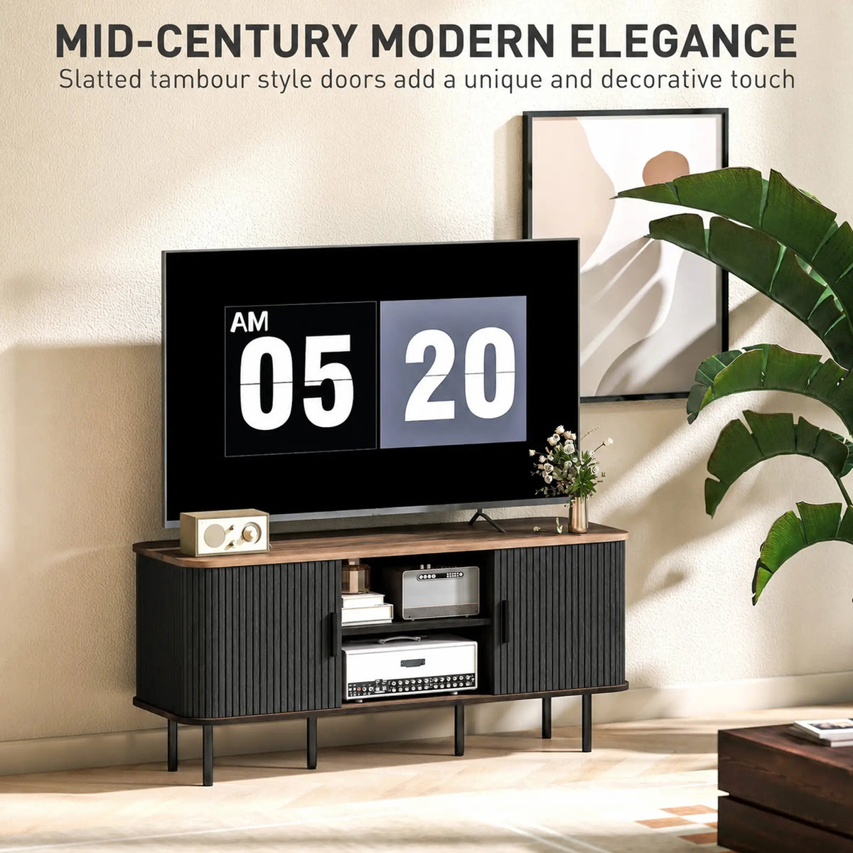 TV Stand for 55 Inches, Storage Shelves, Cabinets, Black TV Stands at Gallery Canada