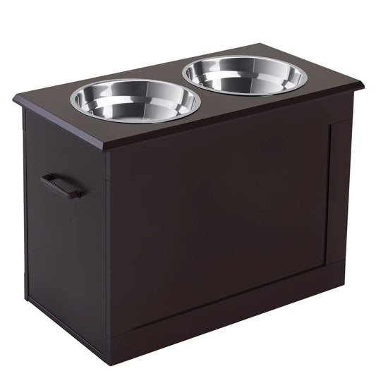 Elevated Dog Bowls, 2 Stainless Steel, Large Size, Coffee Dog Bowls Coffee at Gallery Canada
