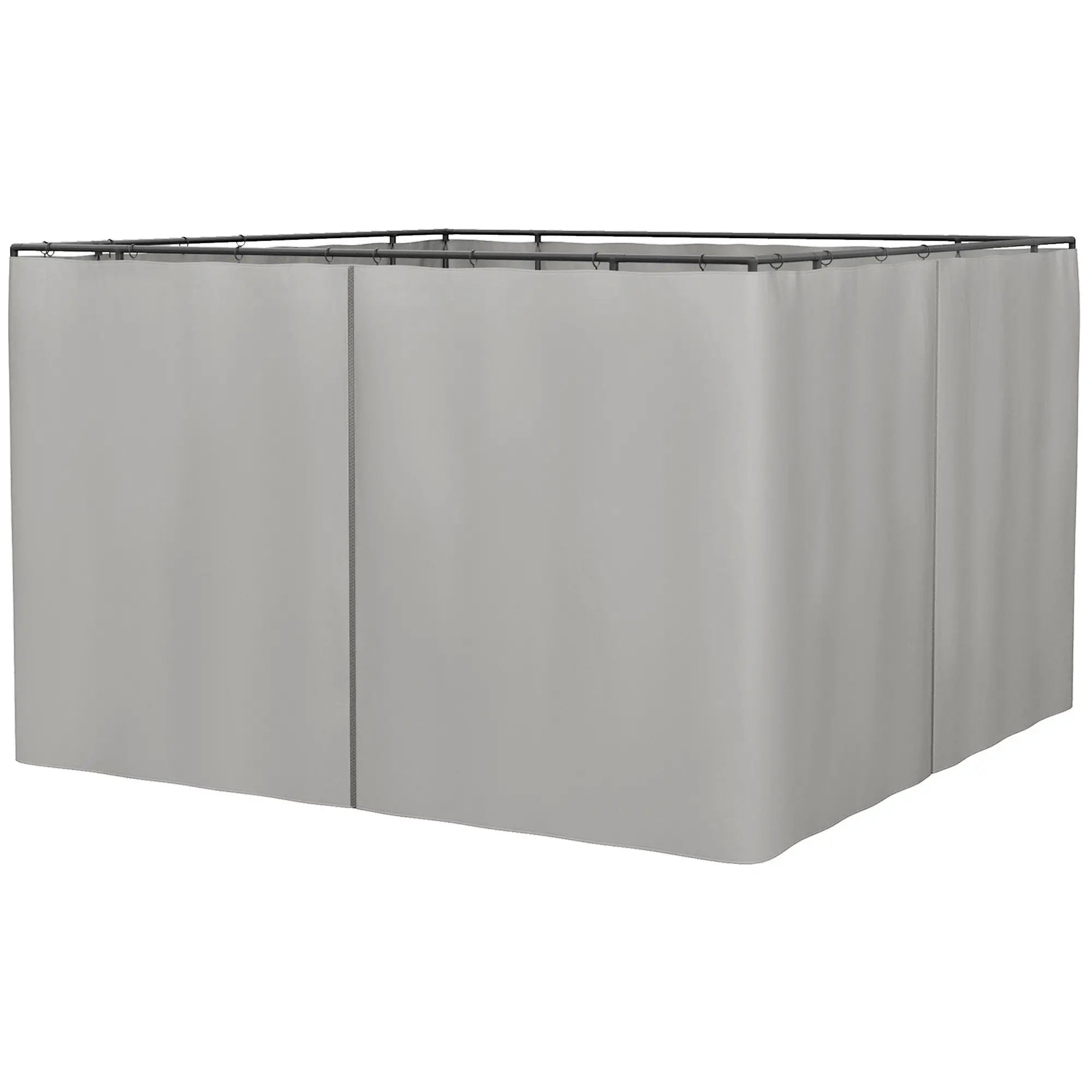 Universal Gazebo Curtains 10' x 10', 4 Panel Sidewall Privacy, Light Grey Gazebo Sidewalls Light Grey at Gallery Canada