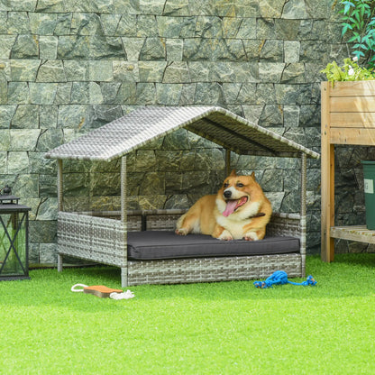 Wicker Pet House Dog Bed for Indoor/Outdoor Rattan Furniture with Cushion Houses, Kennels & Pens at Gallery Canada